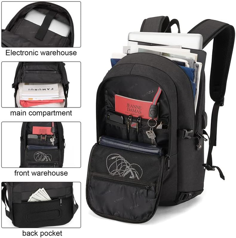 Travel Laptop Backpack Water Resistant Anti-Theft with USB Charging Port 14/15.6 Inch Computer Business Backpacks