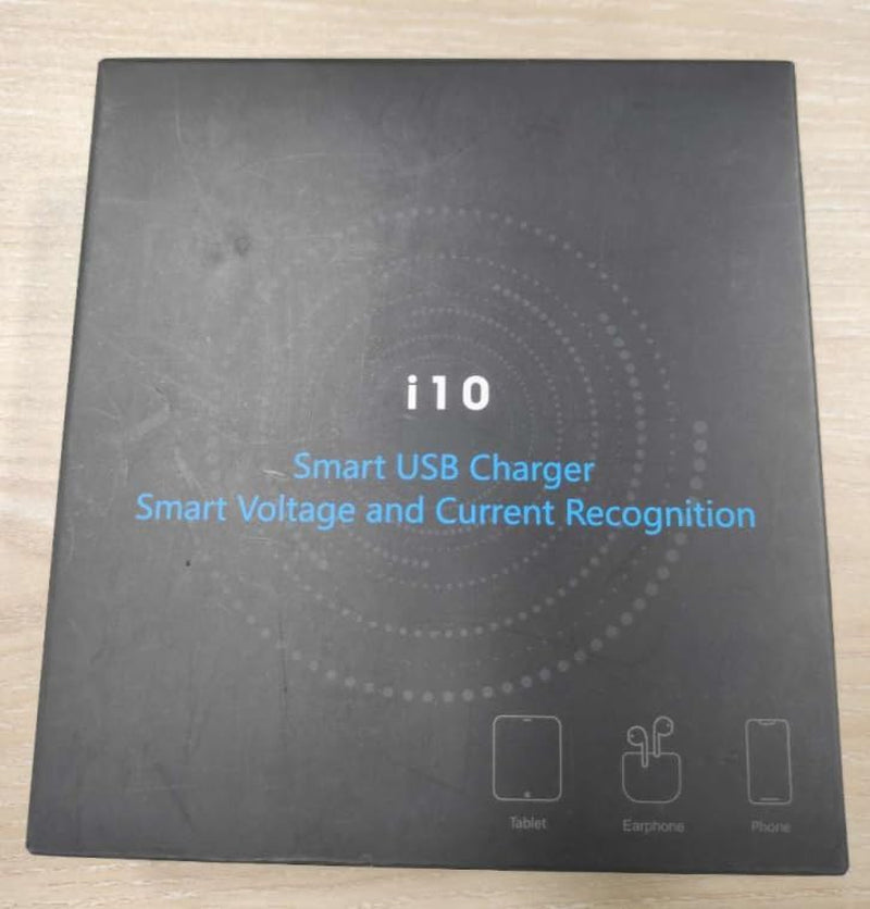  USB Charging Station 60W 12A 8-Port Compact Size LCD Display- Compatible with Iphone, Ipad, Samsung, Bluetooth Headphones and More