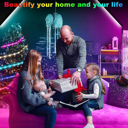 Smart LED Strip Lights – Music Sync, App Control & DIY Colors with Remote LED Lights for Bedroom, Room, TV, Party