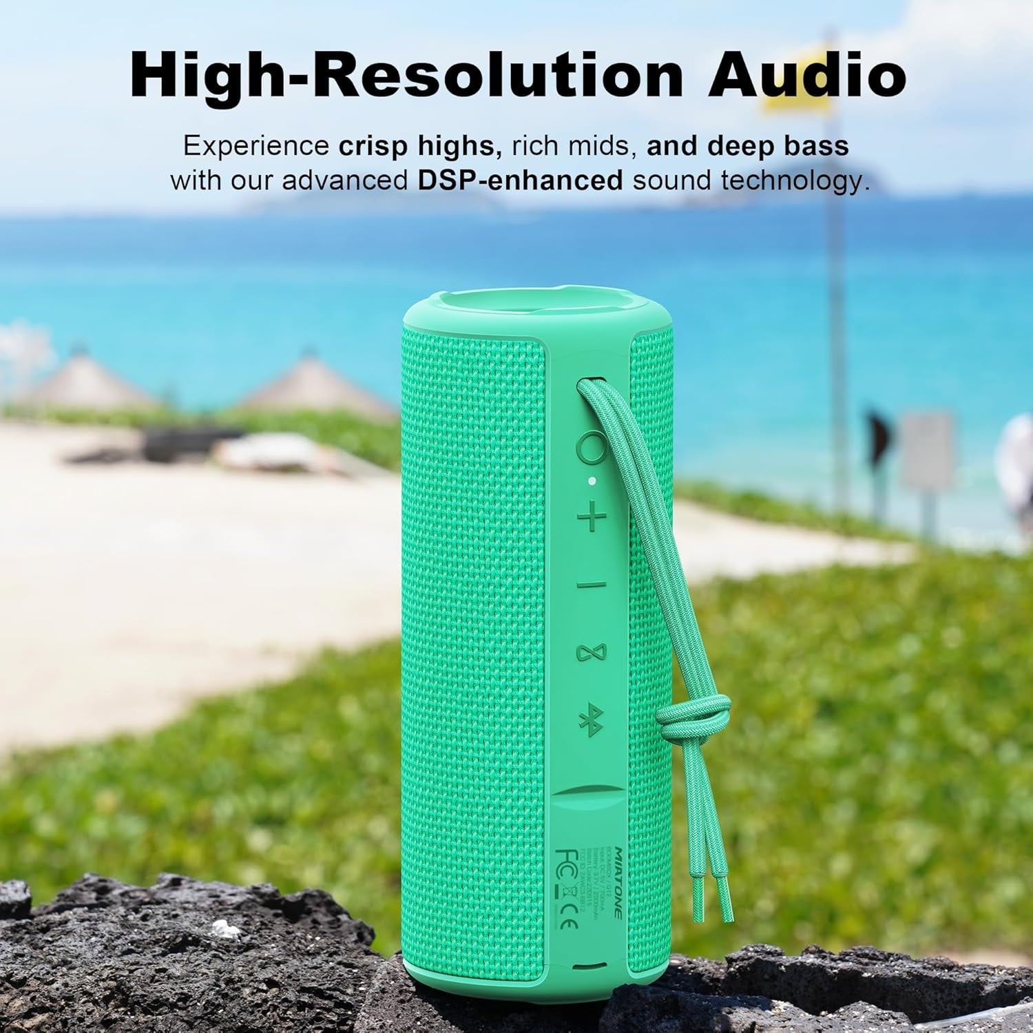Outdoor Waterproof Portable Bluetooth Speaker - Green