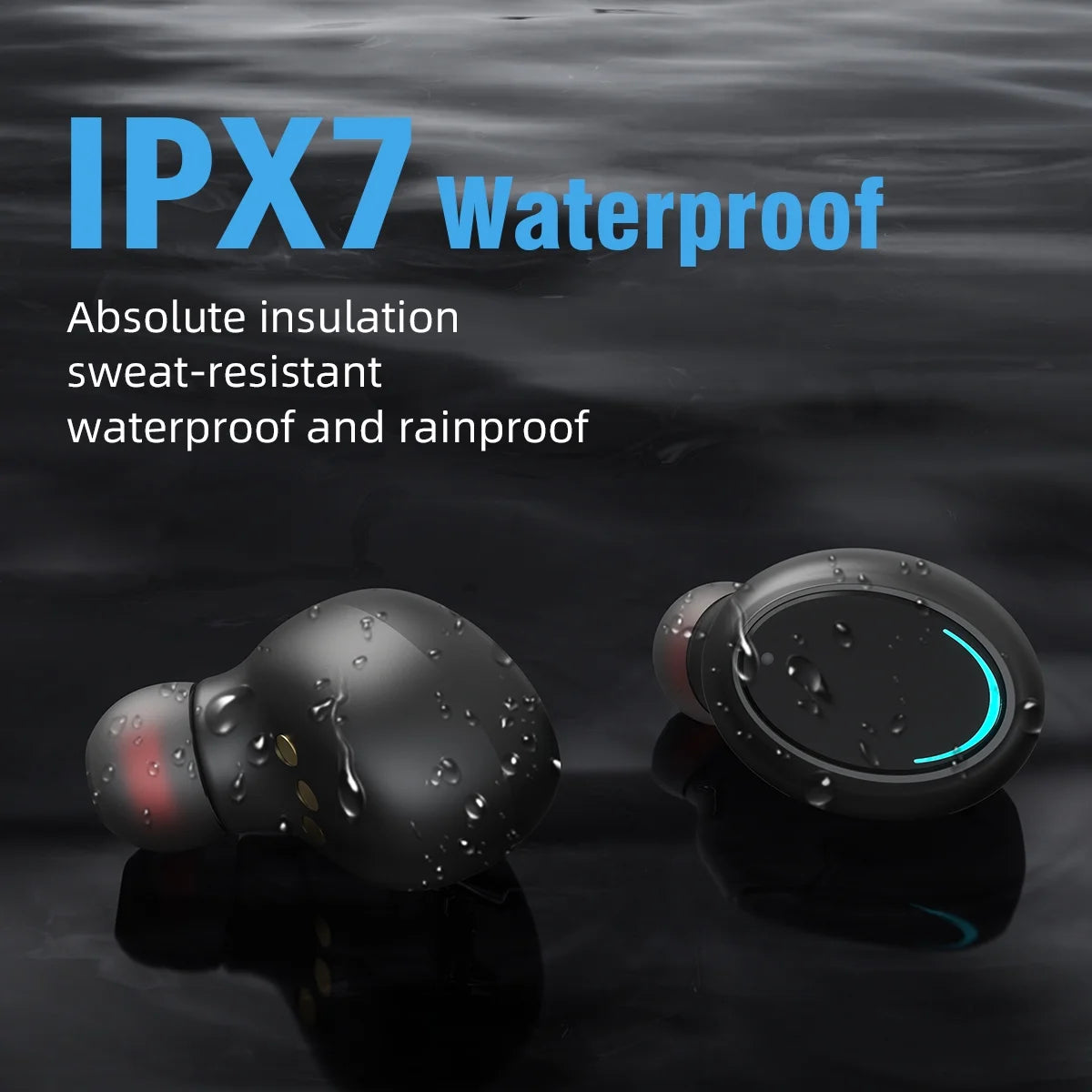 Wireless Earbuds Bluetooth 5.0 IPX7 Waterproof TWS Deep Bass Stereo Noise Cancelling Headset\Charging Case LED Battery Display