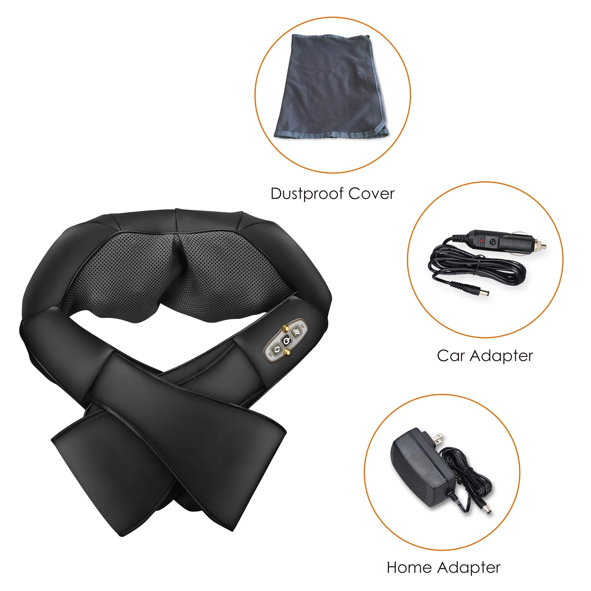 Shiatsu Shoulder Neck Massager with Heat, 4D Deep Kneading Back Massager 
