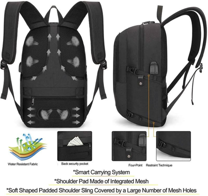 Travel Laptop Backpack Water Resistant Anti-Theft with USB Charging Port 14/15.6 Inch Computer Business Backpacks