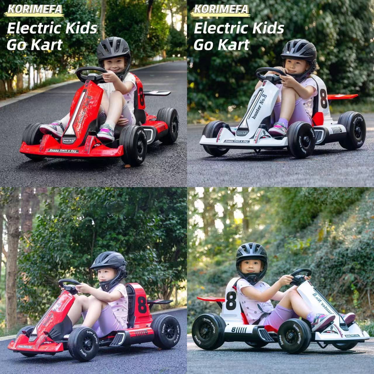 12 Volts Kids Electric Ride-On Car with Remote Control, Outdoor Go-Kart  (Max Speed 5 Mph)