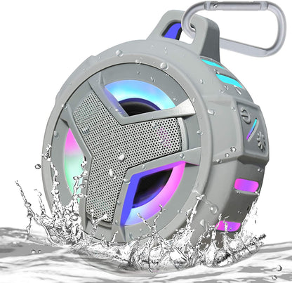  Portable Bluetooth Shower Speakers, IP67 Waterproof with LED Light, 2000Mah, Ideal for Kayak, Beach, Gifts, and More