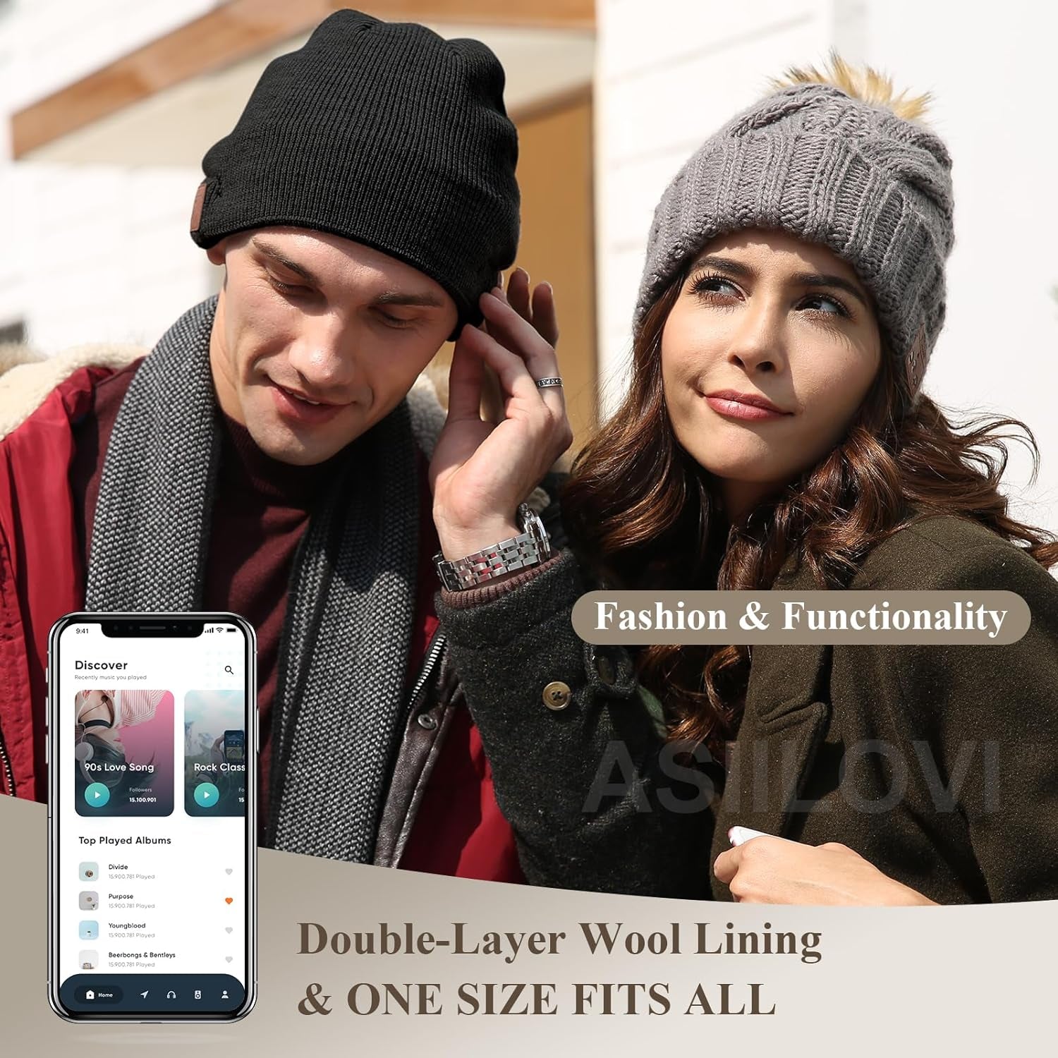 Bluetooth Beanie Multiple Styles and Colors to Choose from, 20Hrs Playing