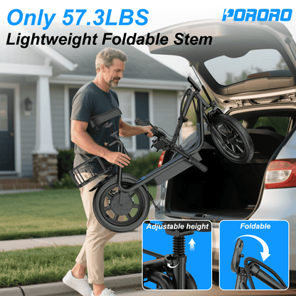 SLW50 Electric Scooter for Adults, Max 25 Miles Range with 14" Tires, 500W, 22MPH, Black