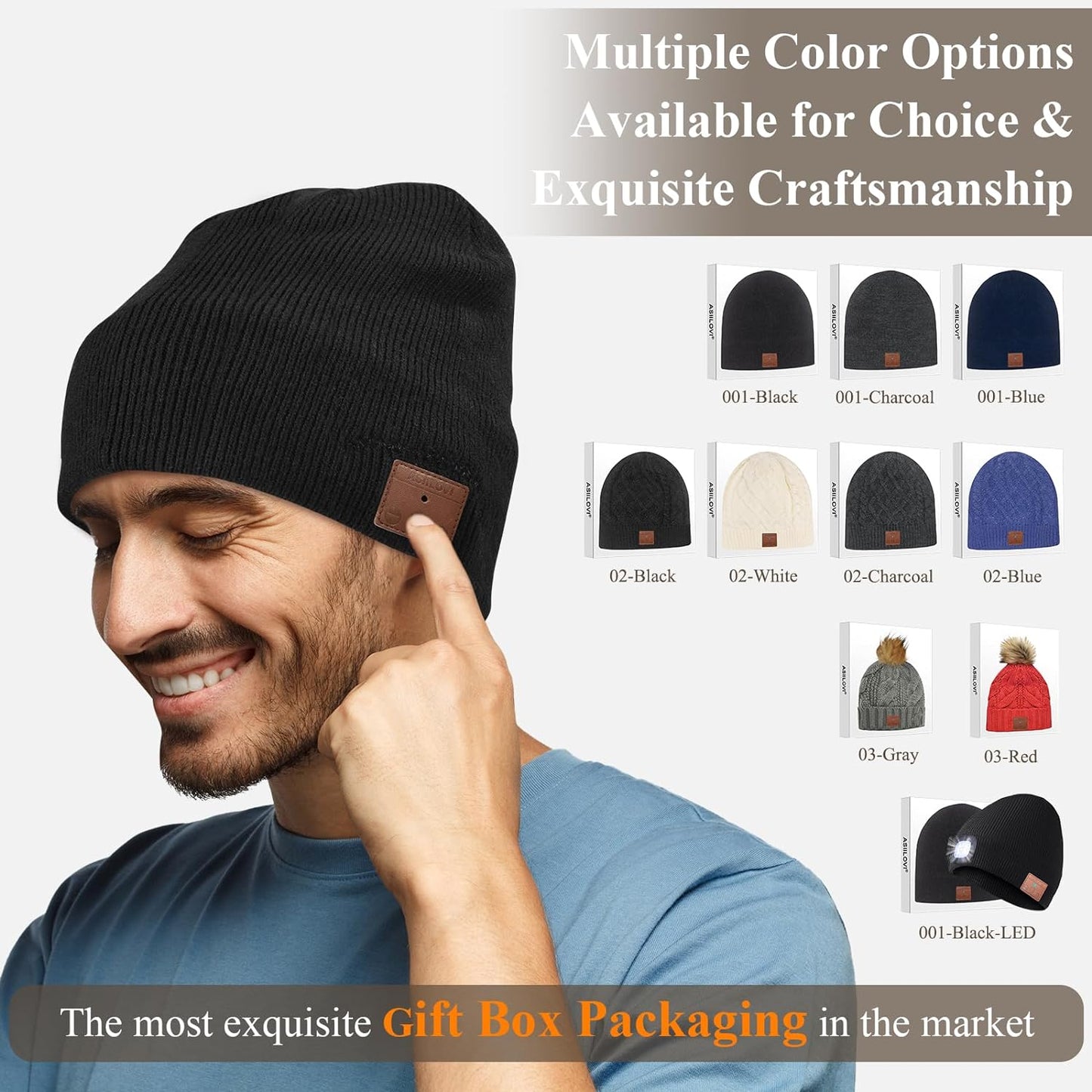 Bluetooth Beanie Multiple Styles and Colors to Choose from, 20Hrs Playing