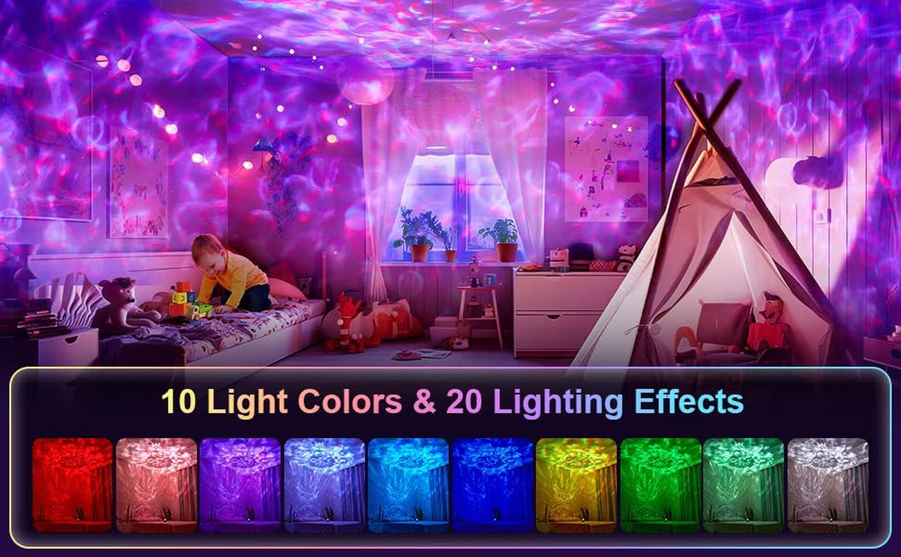 Galaxy Projector 240 Lighting Modes/15 White Noise/Bluetooth Music Galaxy Projector 