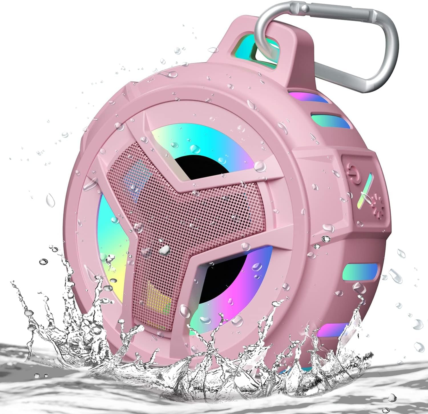  Portable Bluetooth Shower Speakers, IP67 Waterproof with LED Light, 2000Mah, Ideal for Kayak, Beach, Gifts, and More