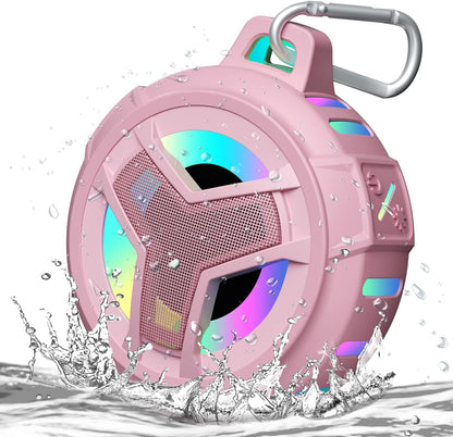  Portable Bluetooth Shower Speakers, IP67 Waterproof with LED Light, 2000Mah, Ideal for Kayak, Beach, Gifts, and More