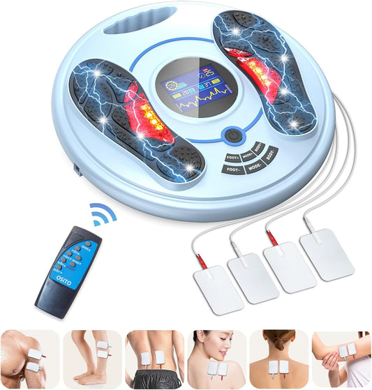 Foot Neuropathy Machine - Electronic Pulse Acupuncture for Feet Circulation - Electrical Foot Reflexology to Relax Tired Feet Ankles & Pain Relief, Swelling & Reduce Leg Cramps