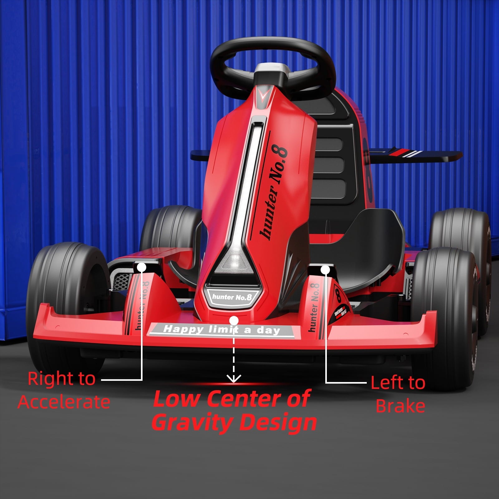 12 Volts Kids Electric Ride-On Car with Remote Control, Outdoor Go-Kart  (Max Speed 5 Mph)