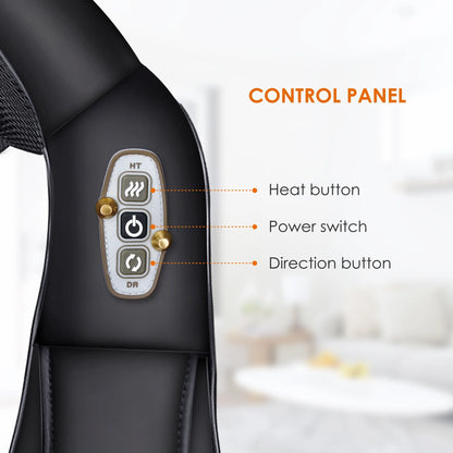 Shiatsu Shoulder Neck Massager with Heat, 4D Deep Kneading Back Massager 