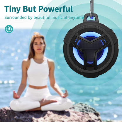  Portable Bluetooth Shower Speakers, IP67 Waterproof with LED Light, 2000Mah, Ideal for Kayak, Beach, Gifts, and More