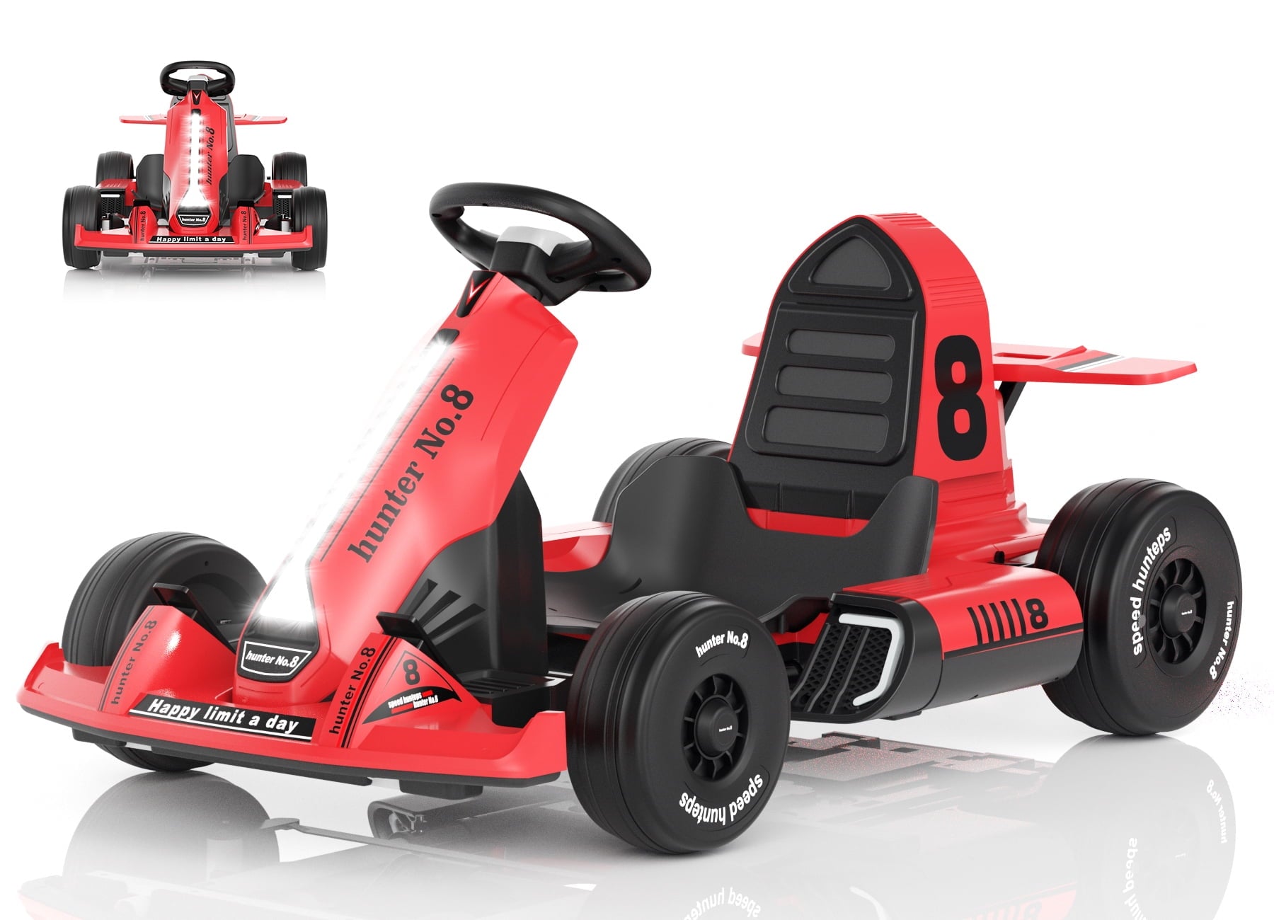 12 Volts Kids Electric Ride-On Car with Remote Control, Outdoor Go-Kart  (Max Speed 5 Mph)
