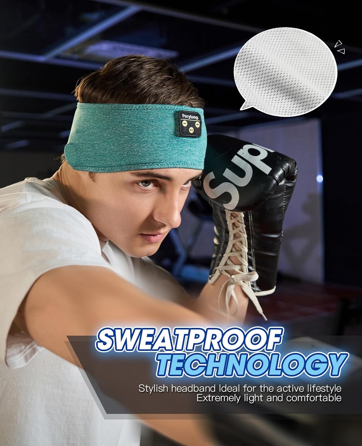 Bluetooth Sports Headband Headphones with Ultra-Thin HD Stereo Speakers Perfect for Sleeping, Workout, Air Travel, and Much More