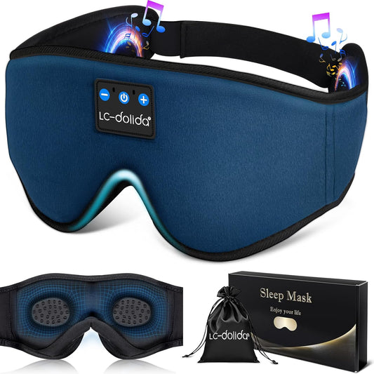  3D Sleep Mask with Bluetooth Headphones Wireless Music Cotton Cover 