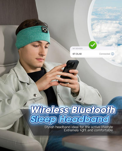 Bluetooth Sports Headband Headphones with Ultra-Thin HD Stereo Speakers Perfect for Sleeping, Workout, Air Travel, and Much More