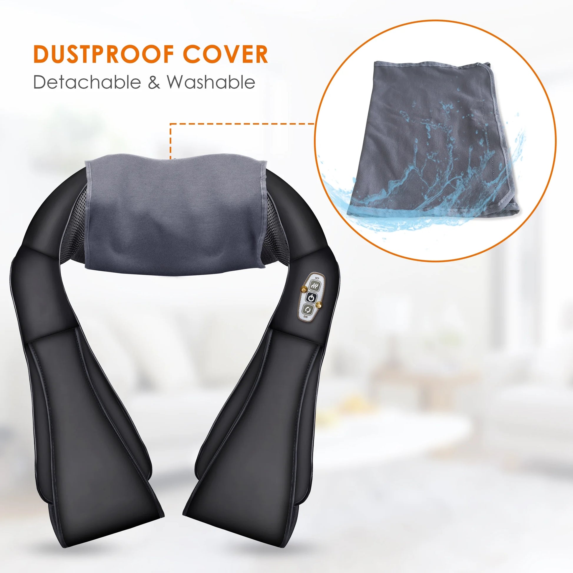 Shiatsu Shoulder Neck Massager with Heat, 4D Deep Kneading Back Massager 