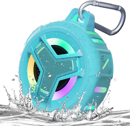  Portable Bluetooth Shower Speakers, IP67 Waterproof with LED Light, 2000Mah, Ideal for Kayak, Beach, Gifts, and More