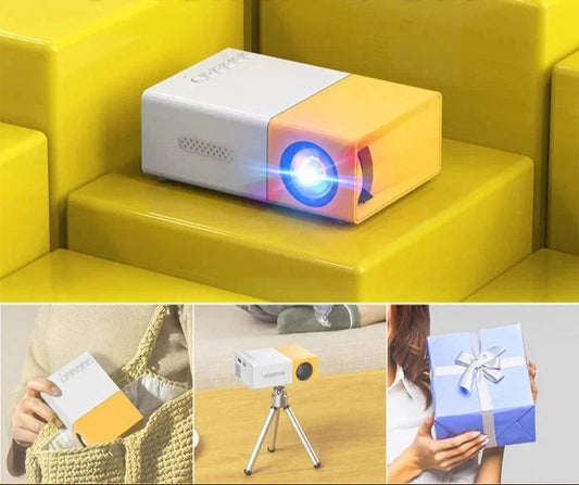 Mini Projector – 1080P Full HD Support, Portable LED Projector, 4K Video Playback, Multiple Connectivity Options