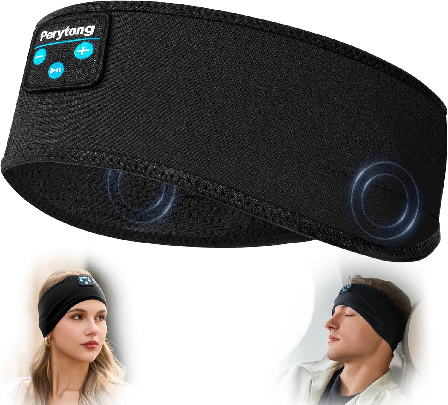 Bluetooth Sports Headband Headphones with Ultra-Thin HD Stereo Speakers Perfect for Sleeping, Workout, Air Travel, and Much More