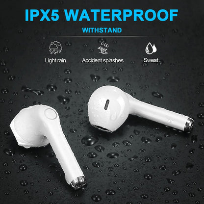 Wireless Earbuds Bluetooth, Wireless Headphones Hifi Stereo, IPX5 Waterproof Wireless Earphones Touch Control, Bluetooth Earphones 5.1 Built-In Microphone, USB-C Charging with Sport/Fitness