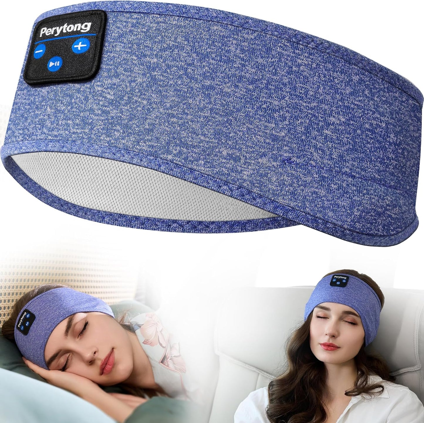 Bluetooth Sports Headband Headphones with Ultra-Thin HD Stereo Speakers Perfect for Sleeping, Workout, Air Travel, and Much More