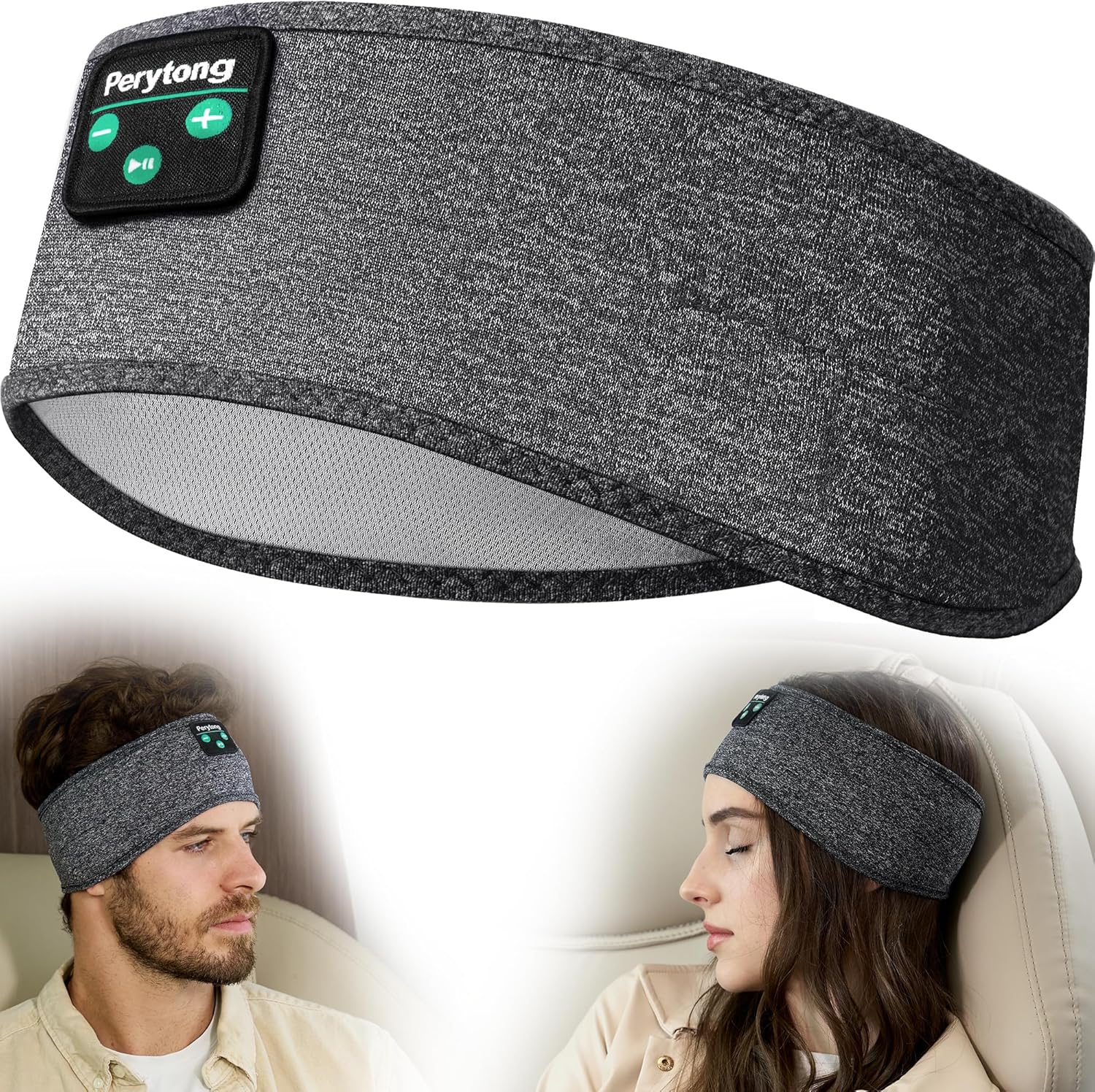 Bluetooth Sports Headband Headphones with Ultra-Thin HD Stereo Speakers Perfect for Sleeping, Workout, Air Travel, and Much More