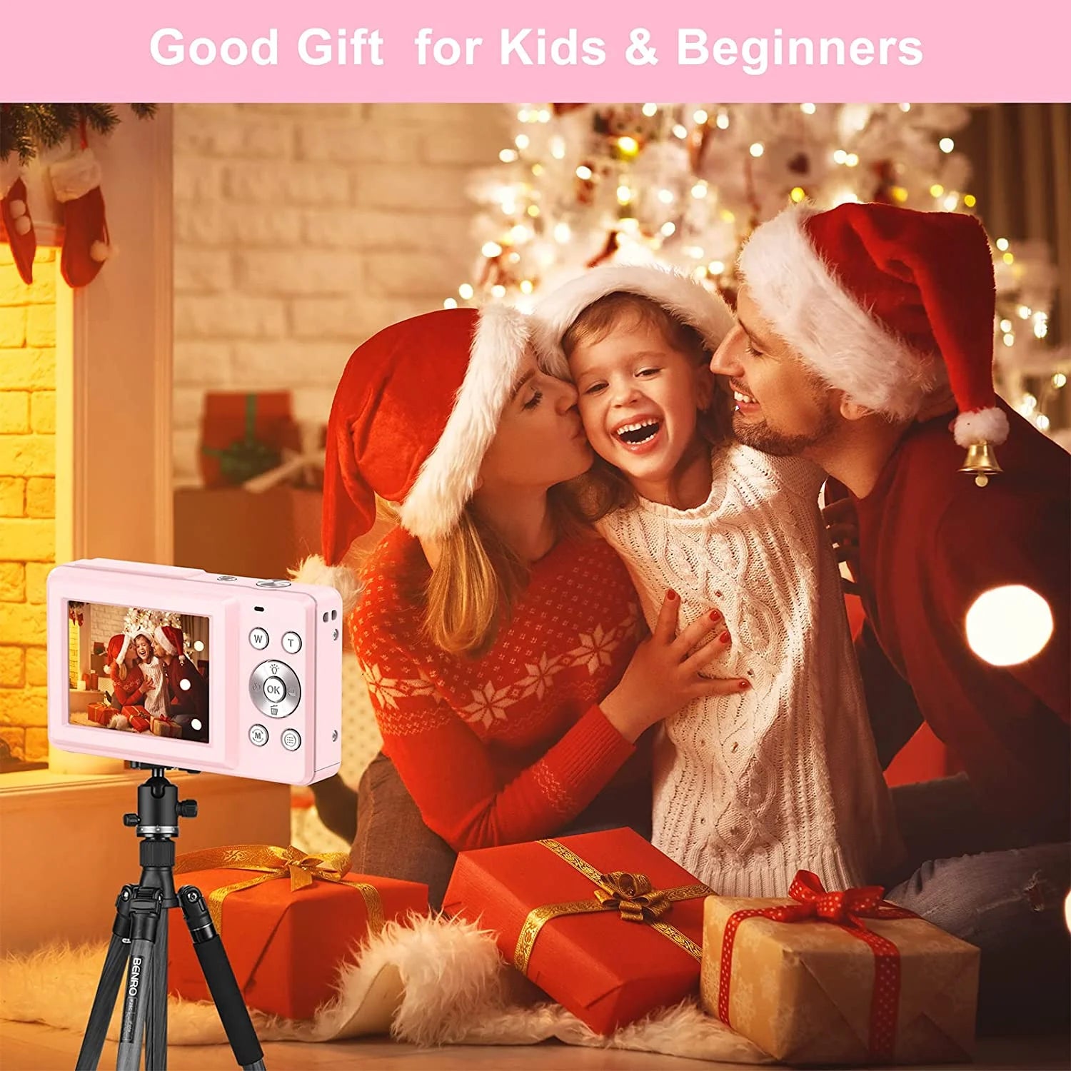 1080P Digital Camera 44MP 16X Digital Zoom Compact Point and Shoot Portable Small Starter Camera 
