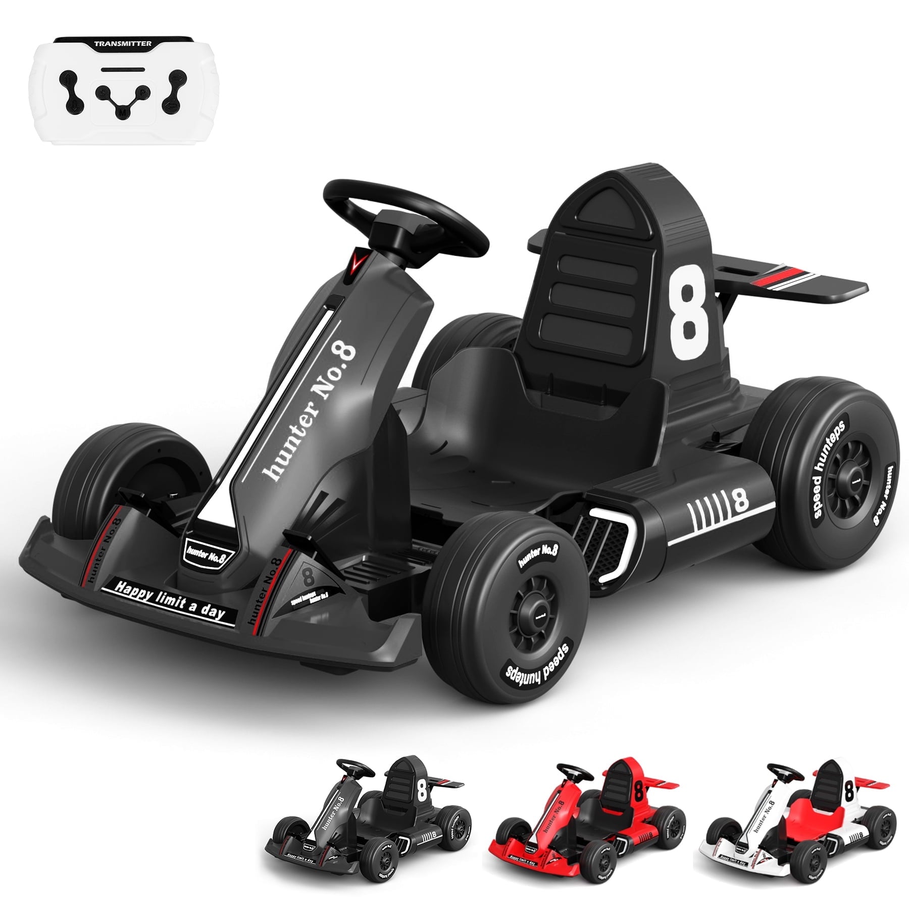 12 Volts Kids Electric Ride-On Car with Remote Control, Outdoor Go-Kart  (Max Speed 5 Mph)