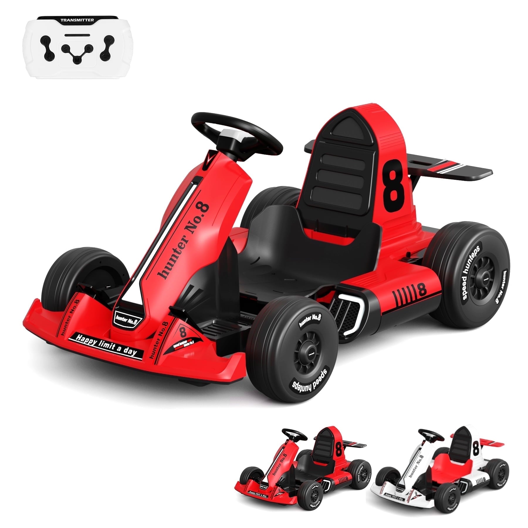12 Volts Kids Electric Ride-On Car with Remote Control, Outdoor Go-Kart  (Max Speed 5 Mph)