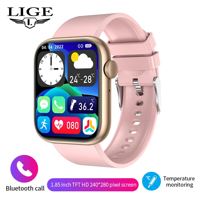 Wireless Charging Smartwatch Bluetooth - Custom Watch Face - Multiple Colors to Choose From