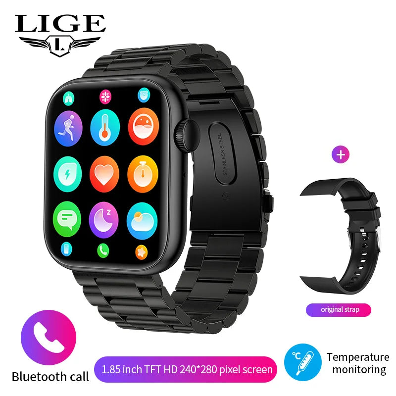 Wireless Charging Smartwatch Bluetooth - Custom Watch Face - Multiple Colors to Choose From