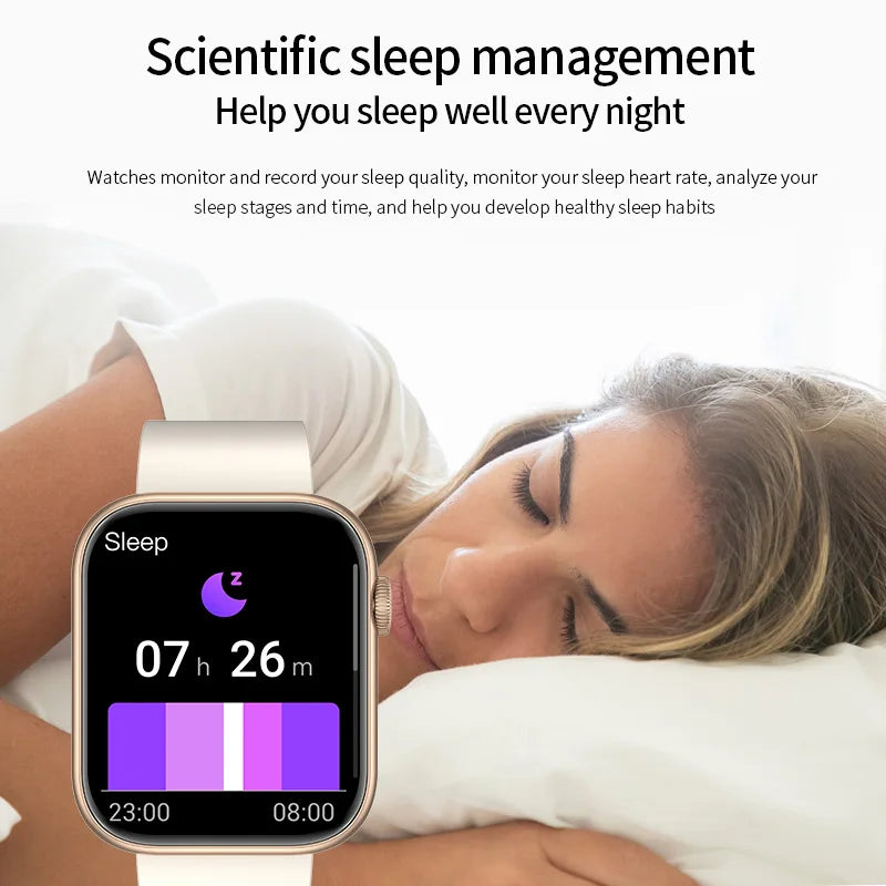 Wireless Charging Smartwatch Bluetooth - Custom Watch Face - Multiple Colors to Choose From