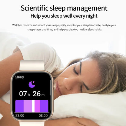 Wireless Charging Smartwatch Bluetooth - Custom Watch Face - Multiple Colors to Choose From