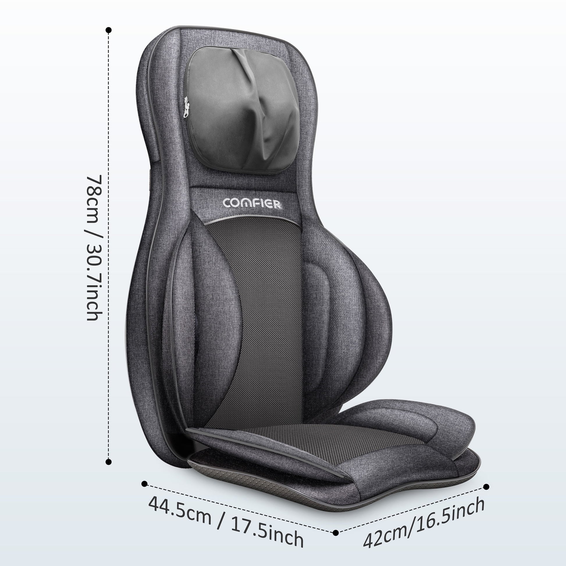 Neck Back Massager with Heat, Electric Kneading Massage Chair Pad, Air Compression Seat Cushion Massagers