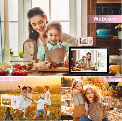 1080P Digital Camera 44MP 16X Digital Zoom Compact Point and Shoot Portable Small Starter Camera 
