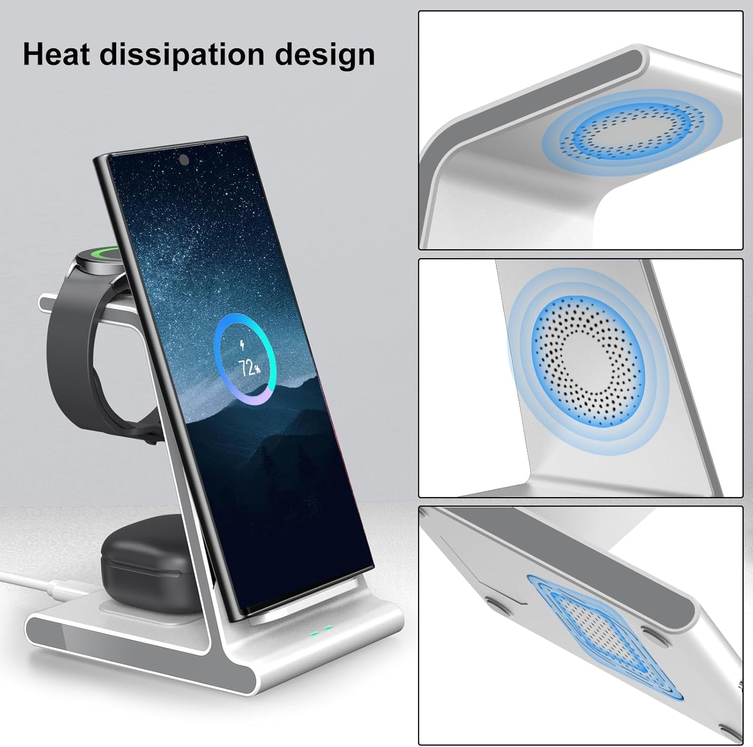 Wireless Charger for Samsung S25 Ultra, Charging Station for Multiple Samsung Devices