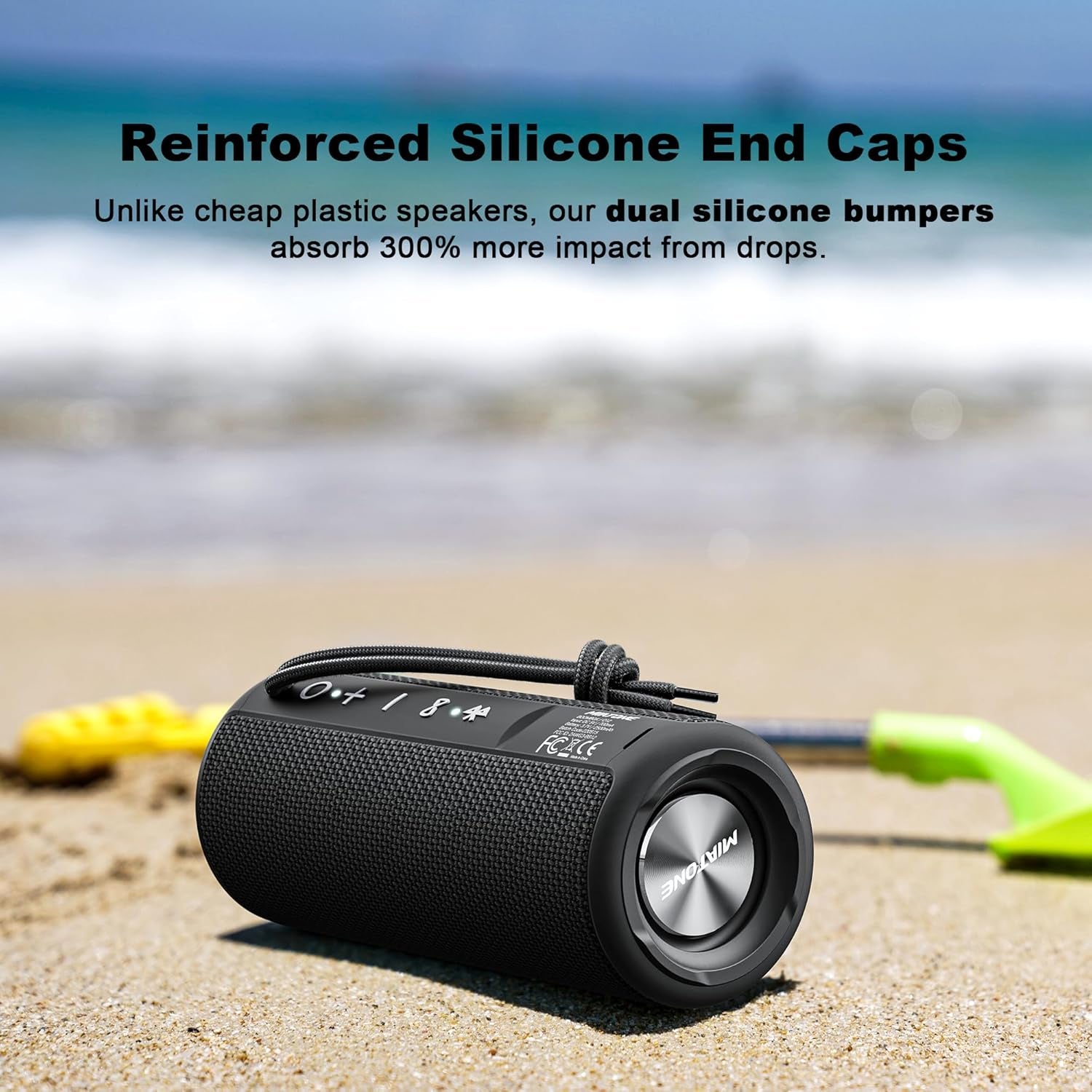 Outdoor Portable Bluetooth Speaker Waterproof Wireless Speakers - Black