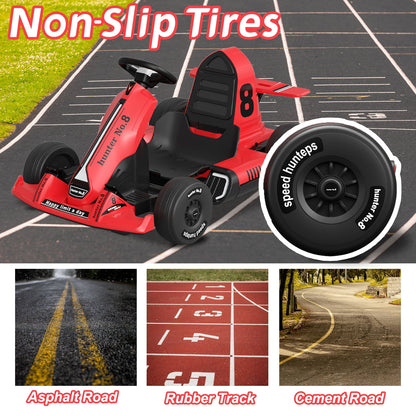 12 Volts Kids Electric Ride-On Car with Remote Control, Outdoor Go-Kart  (Max Speed 5 Mph)