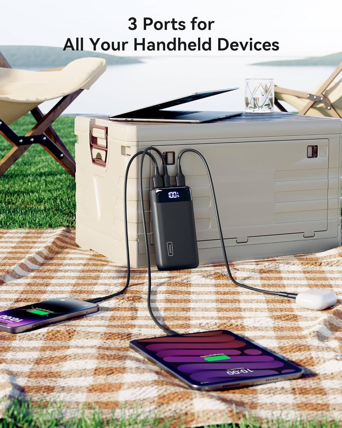 Portable Charger LED Display Phone Battery Pack Compatible with Iphone 16 15 14 13 Pro Samsung S23 Google Ipad Tablet, Etc