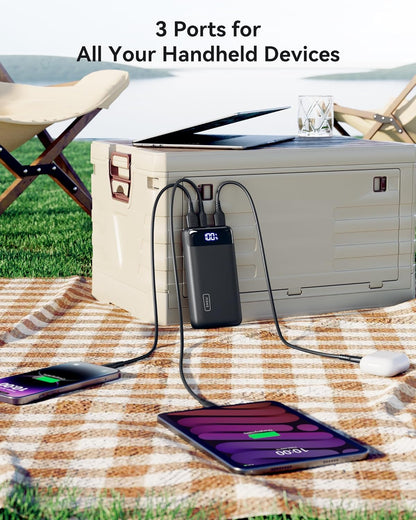 Portable Charger LED Display Phone Battery Pack Compatible with Iphone 16 15 14 13 Pro Samsung S23 Google Ipad Tablet, Etc