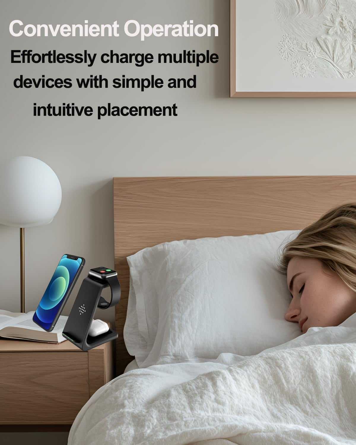  3 in 1 Fast Qi Wireless Charging Station Dock for Multiple Apple Devices 