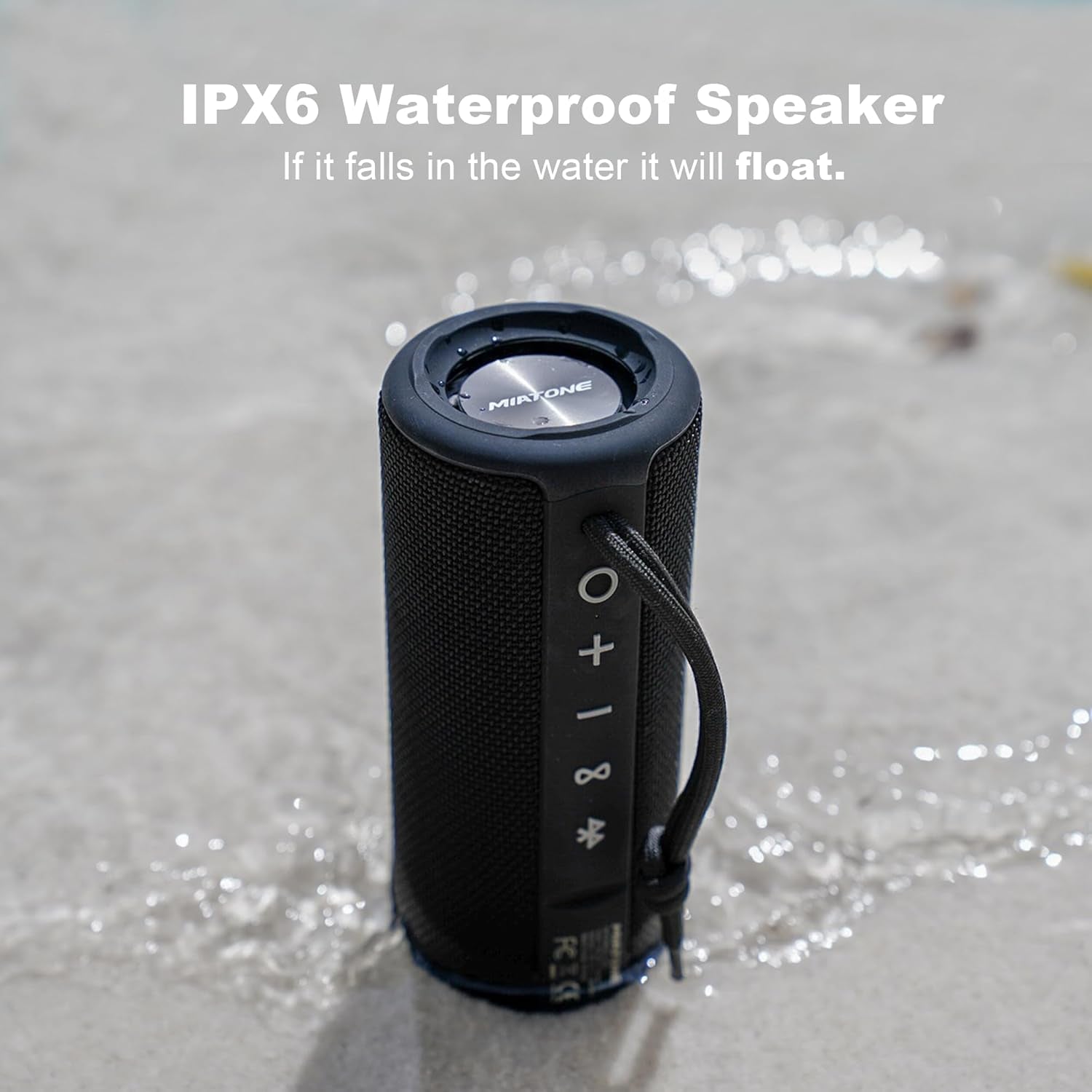Outdoor Portable Bluetooth Speaker Waterproof Wireless Speakers - Black