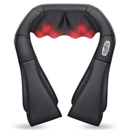 Shiatsu Shoulder Neck Massager with Heat, 4D Deep Kneading Back Massager 