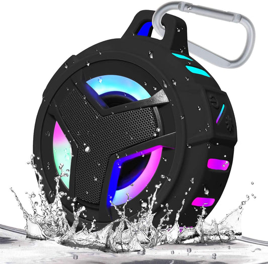  Portable Bluetooth Shower Speakers, IP67 Waterproof with LED Light, 2000Mah, Ideal for Kayak, Beach, Gifts, and More